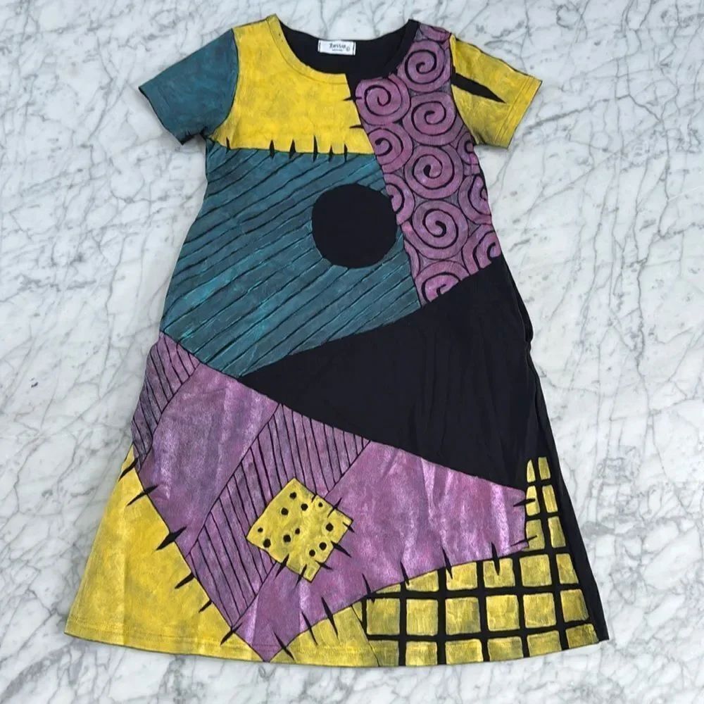Sally Nightmare Before Christmas Dress Hand Painted Girl's 10/12